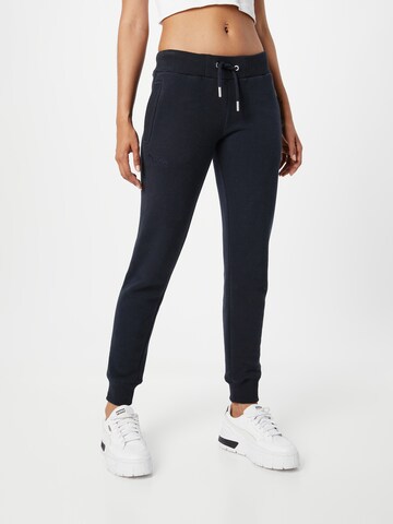 Superdry - Tapered Pantalón 'Essential' en azul: frente