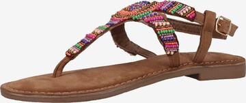 LAZAMANI T-Bar Sandals in Mixed colors: front