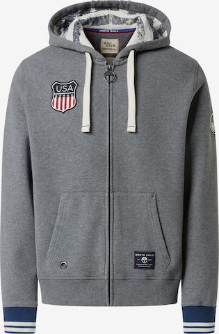 Veste de survêtement North Sails en gris : devant