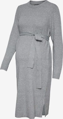 Pieces Maternity Knitted dress 'Cava' in Grey: front