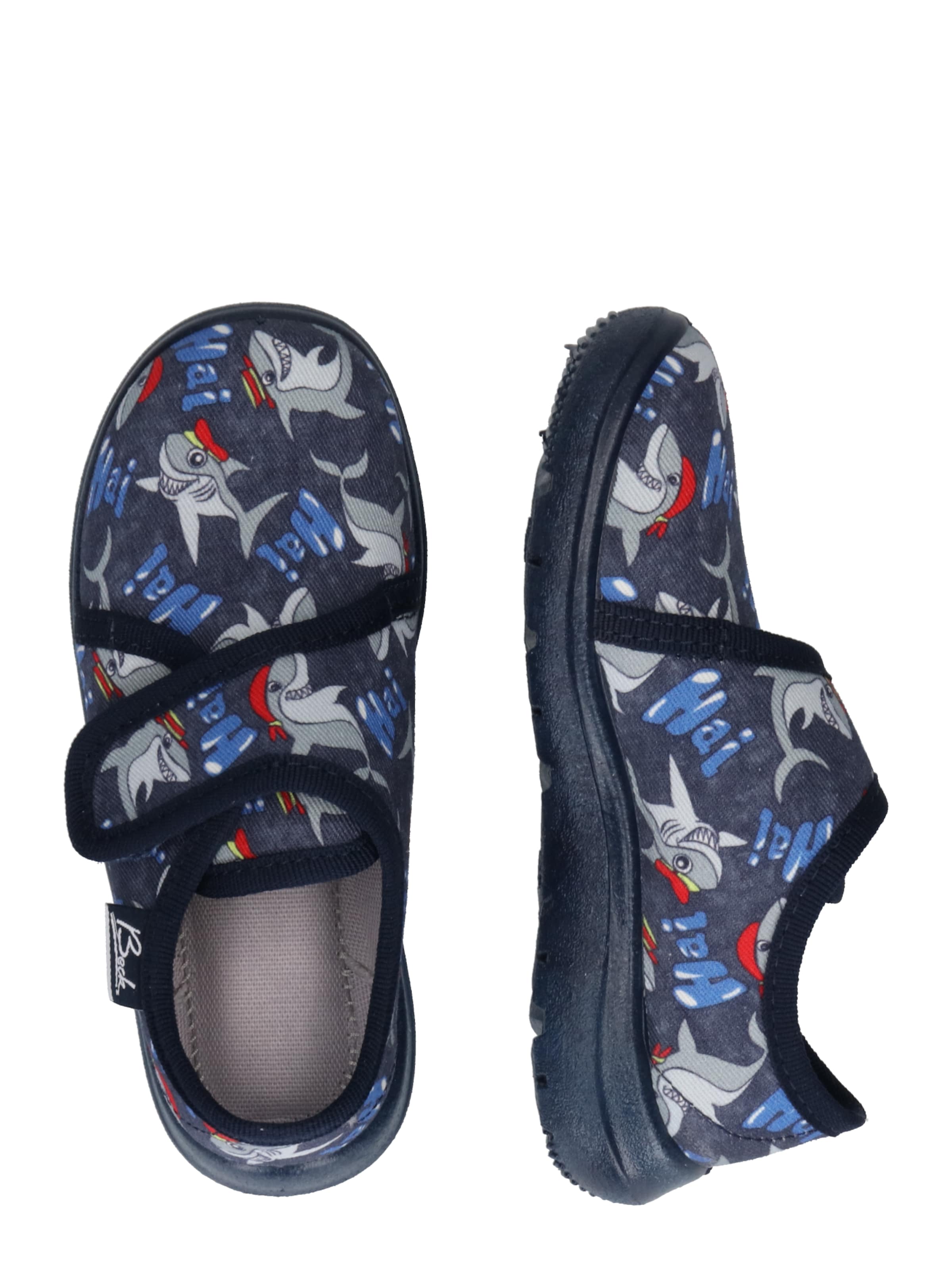 BECK Hausschuh 'Haie' in Blau