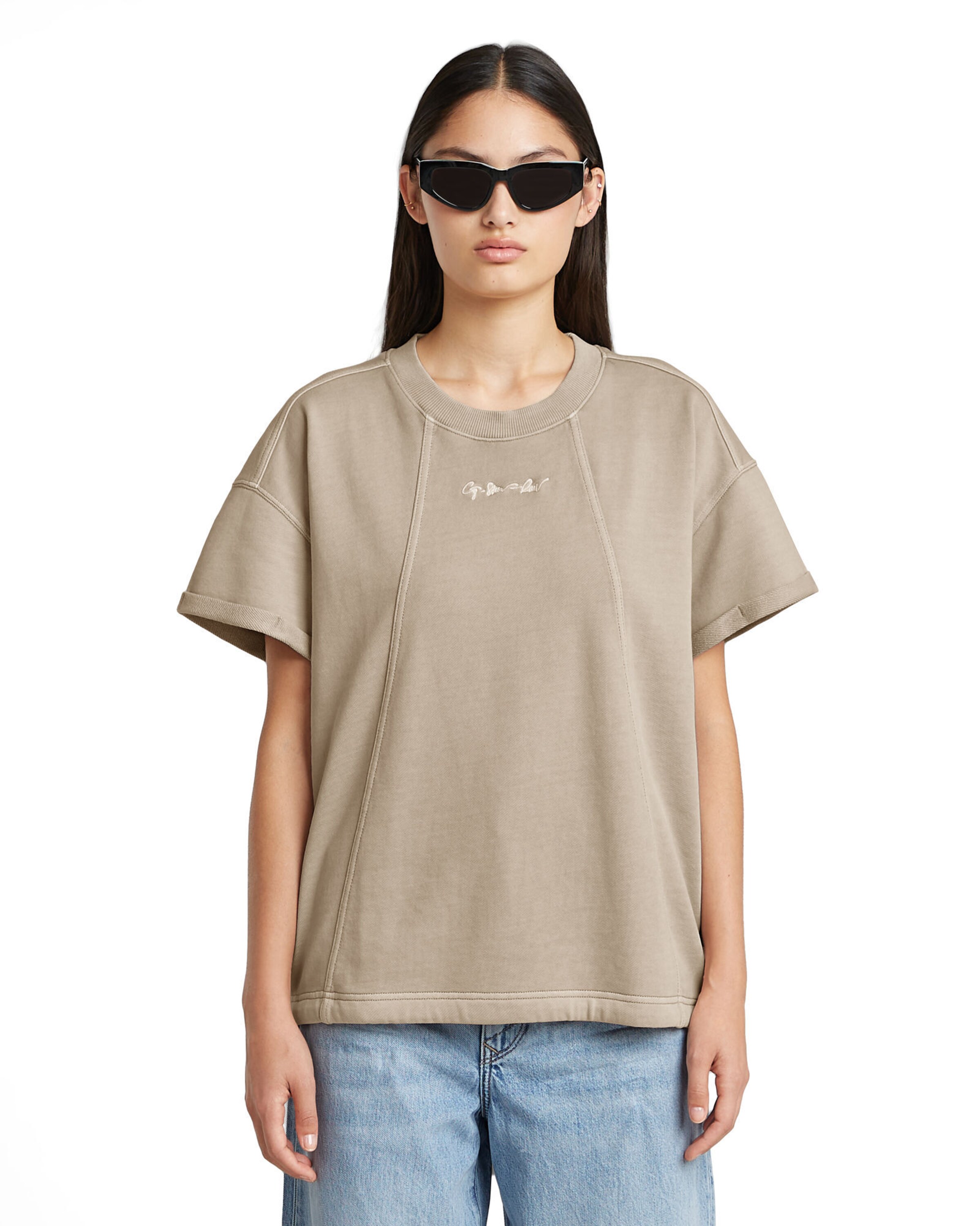 G-STAR Sweatshirt in Beige: front