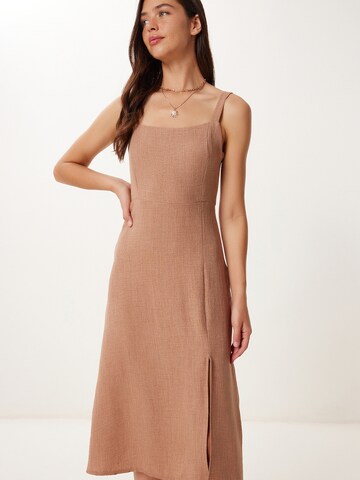 Happiness İstanbul Letné šaty - Béžová: predná strana