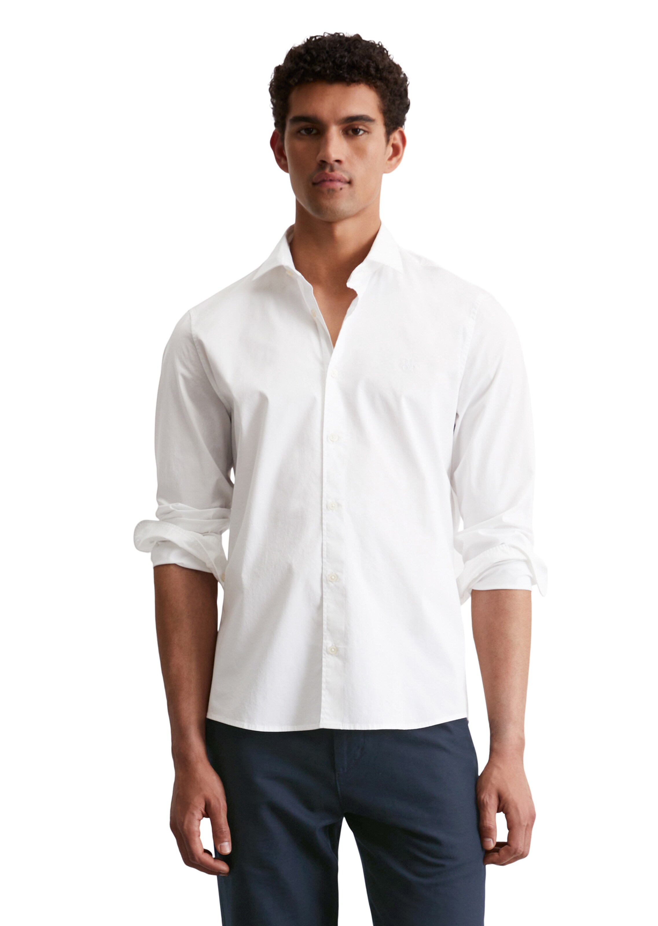 Marc O'Polo Regular Fit Hemd in Weiß: Vorderseite