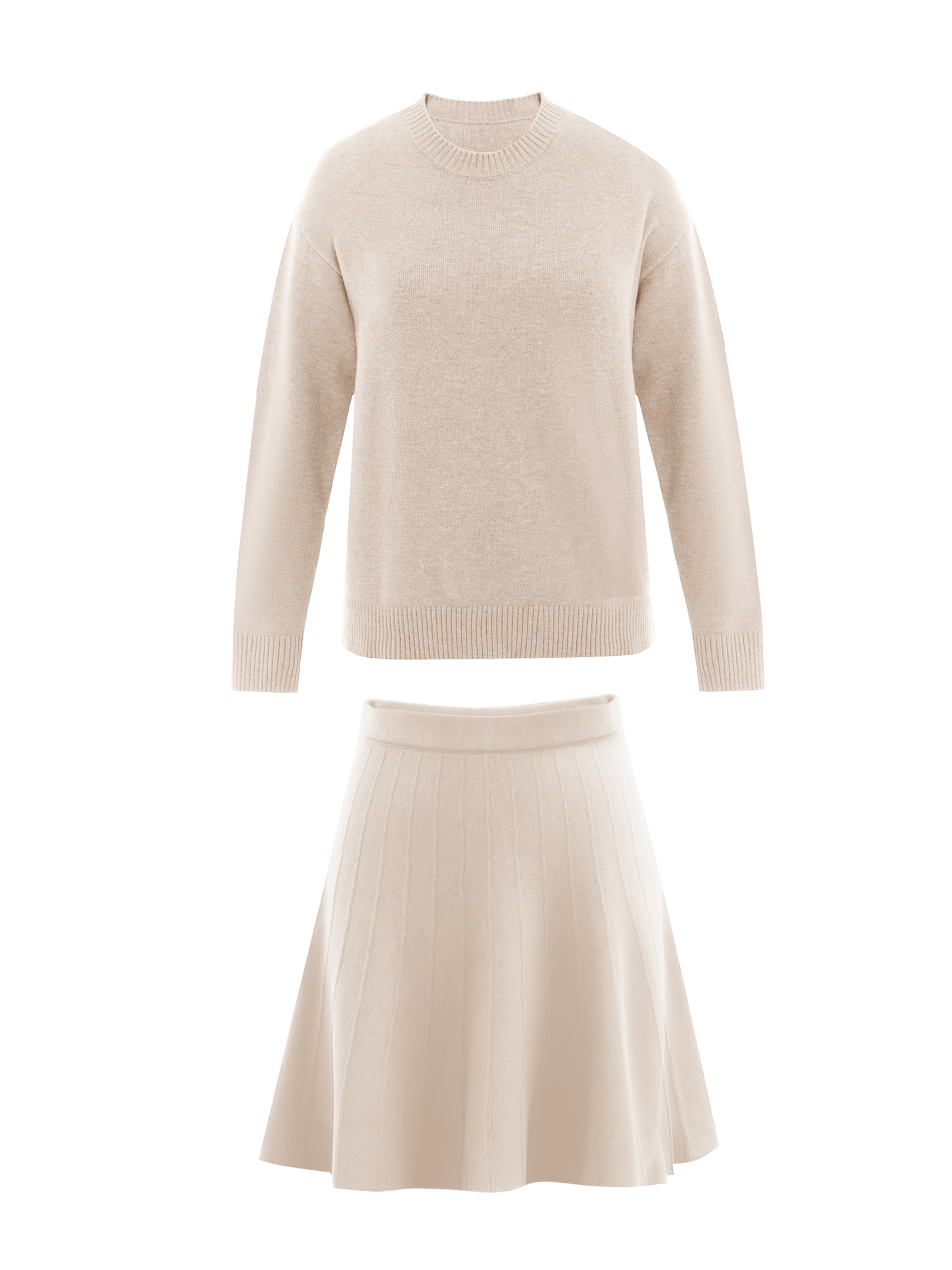 Imily BelaKostim - bež boja: prednji dio