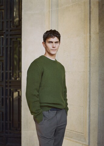 MANGO MAN Sweater 'Ariel' in Green