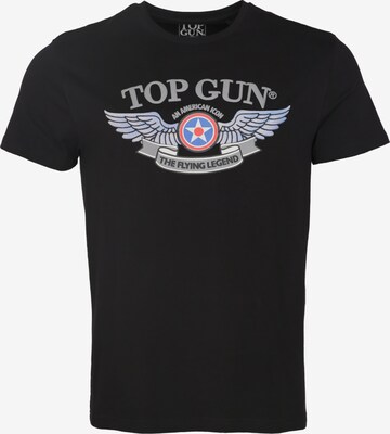 TOP GUN Shirt in Zwart: voorkant
