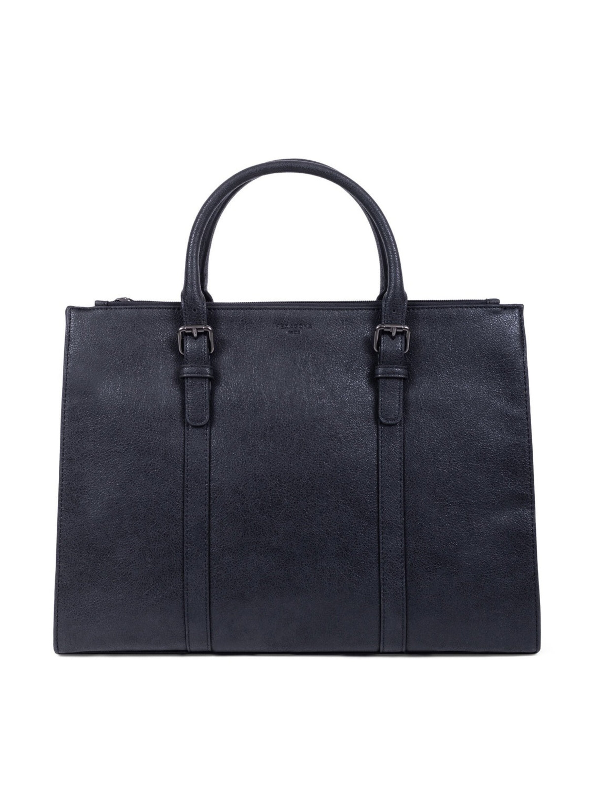 Borsa a mano 'Gracieuse' di Hexagona in nero: frontale
