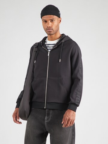 Karl Lagerfeld Sweatjacke in Schwarz: Vorderseite