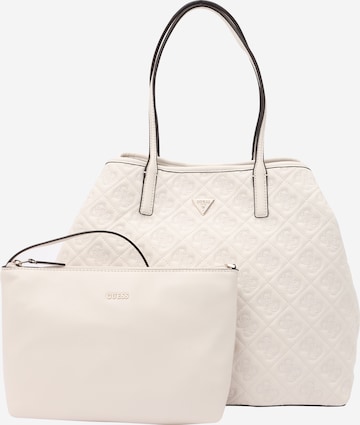 Cabas 'ADELASIA LARGE 2 IN 1 TOTE' GUESS en blanc : devant
