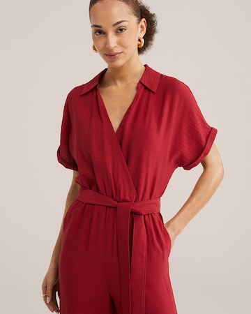 WE Fashion - Jumpsuit en rojo