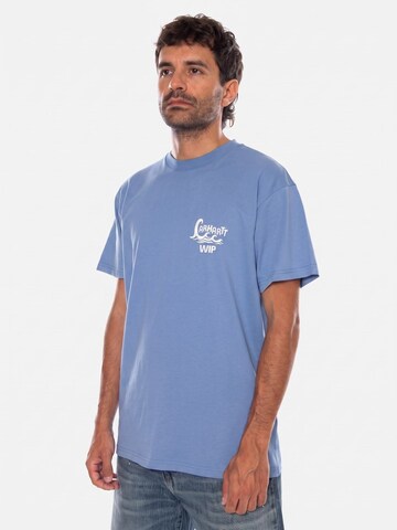 Carhartt WIP Shirt 'S/S WAVES T-SHIRT CURAÇAO' in Blauw: voorkant