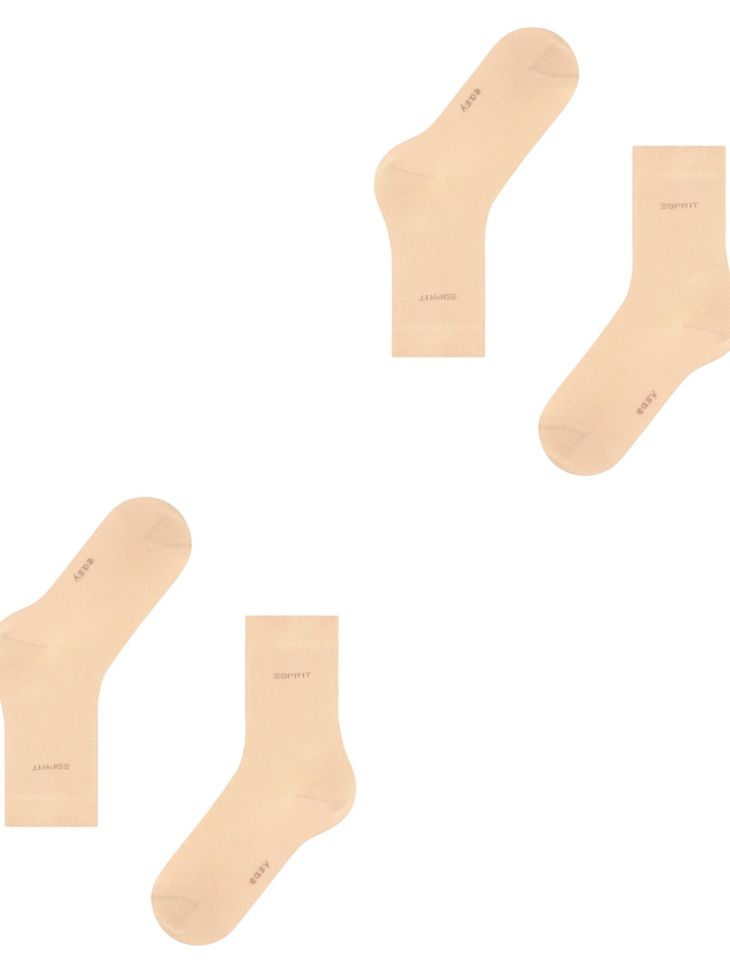 ESPRIT Socks 'Basic Easy 2-Pack' in Beige