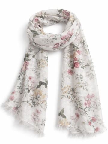 COLLEZIONE ALESSANDRO Scarf 'Flora' in White: front