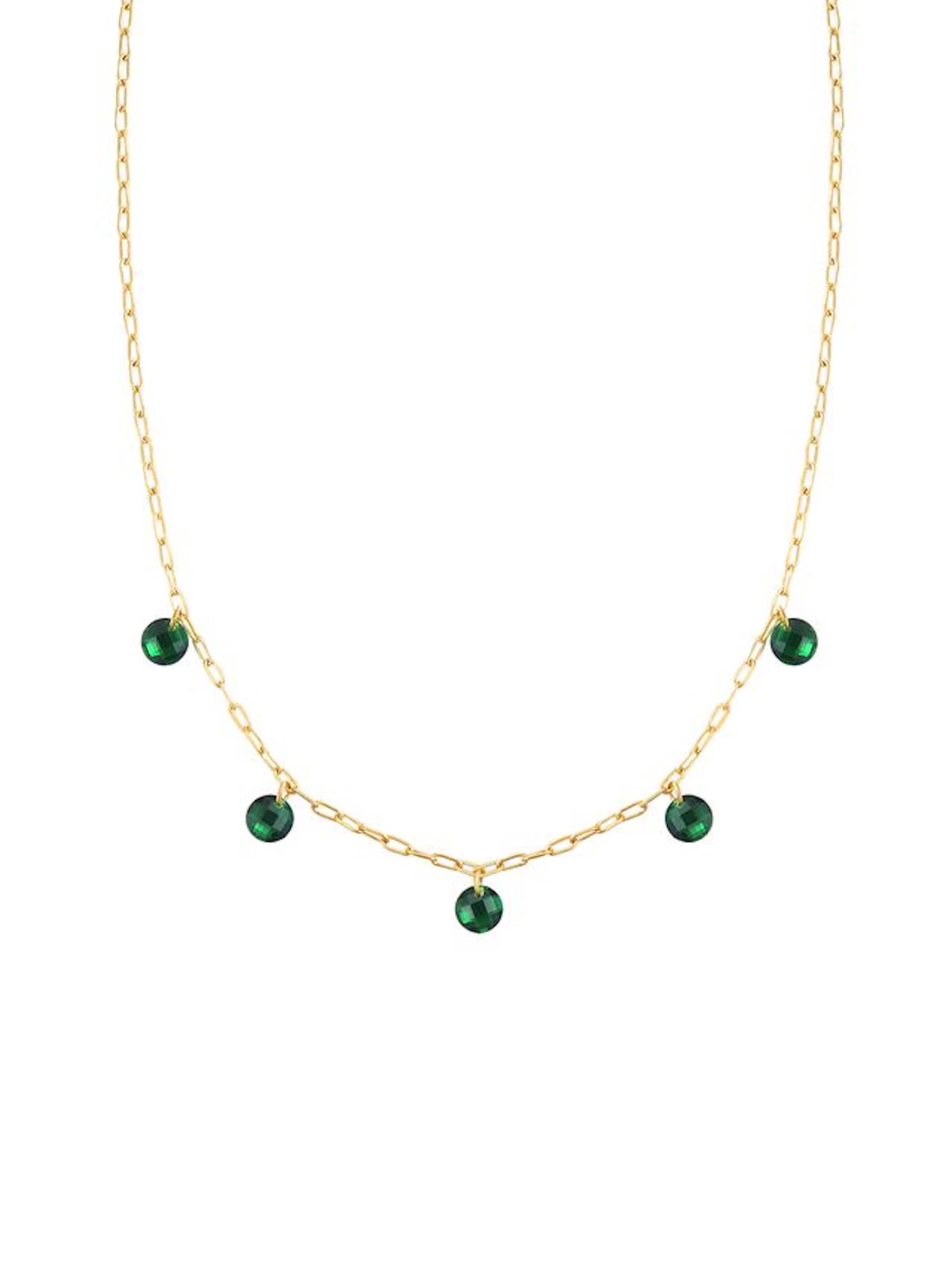 Chaîne 'Green Glow' Hey Happiness en or