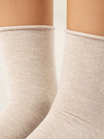 CALZEDONIA Socks in Beige