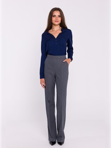 Stylove - Bootcut Pantalón de pinzas ' S371 ' en gris: frente