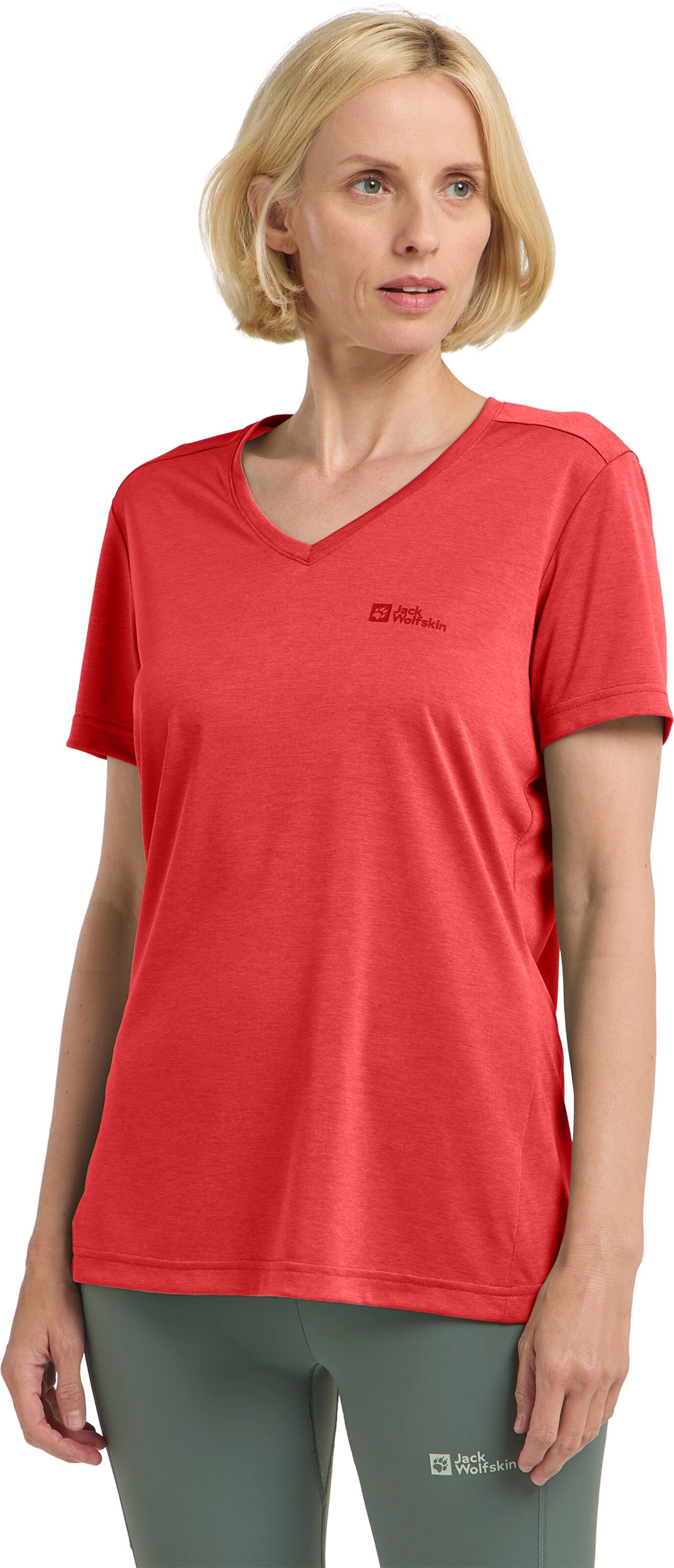 JACK WOLFSKIN Performance Shirt in Red: front