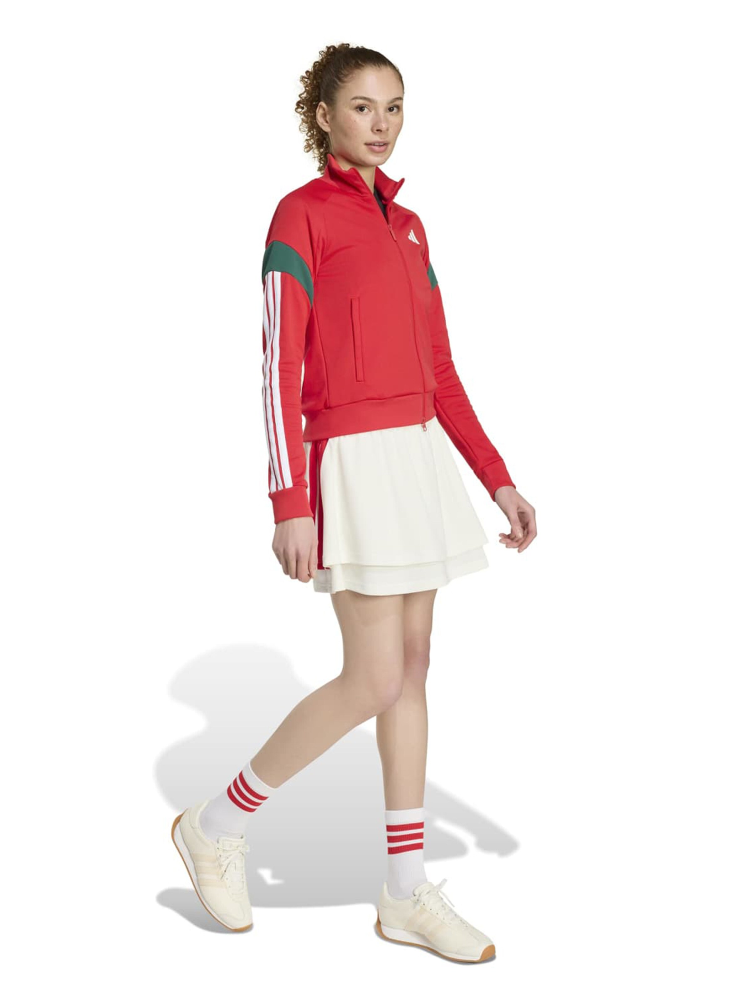 Bluză cu fermoar sport 'HER' de la ADIDAS SPORTSWEAR pe roșu