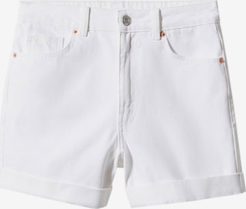 MANGO Regular Jeans 'MOM80' in Wit: voorkant