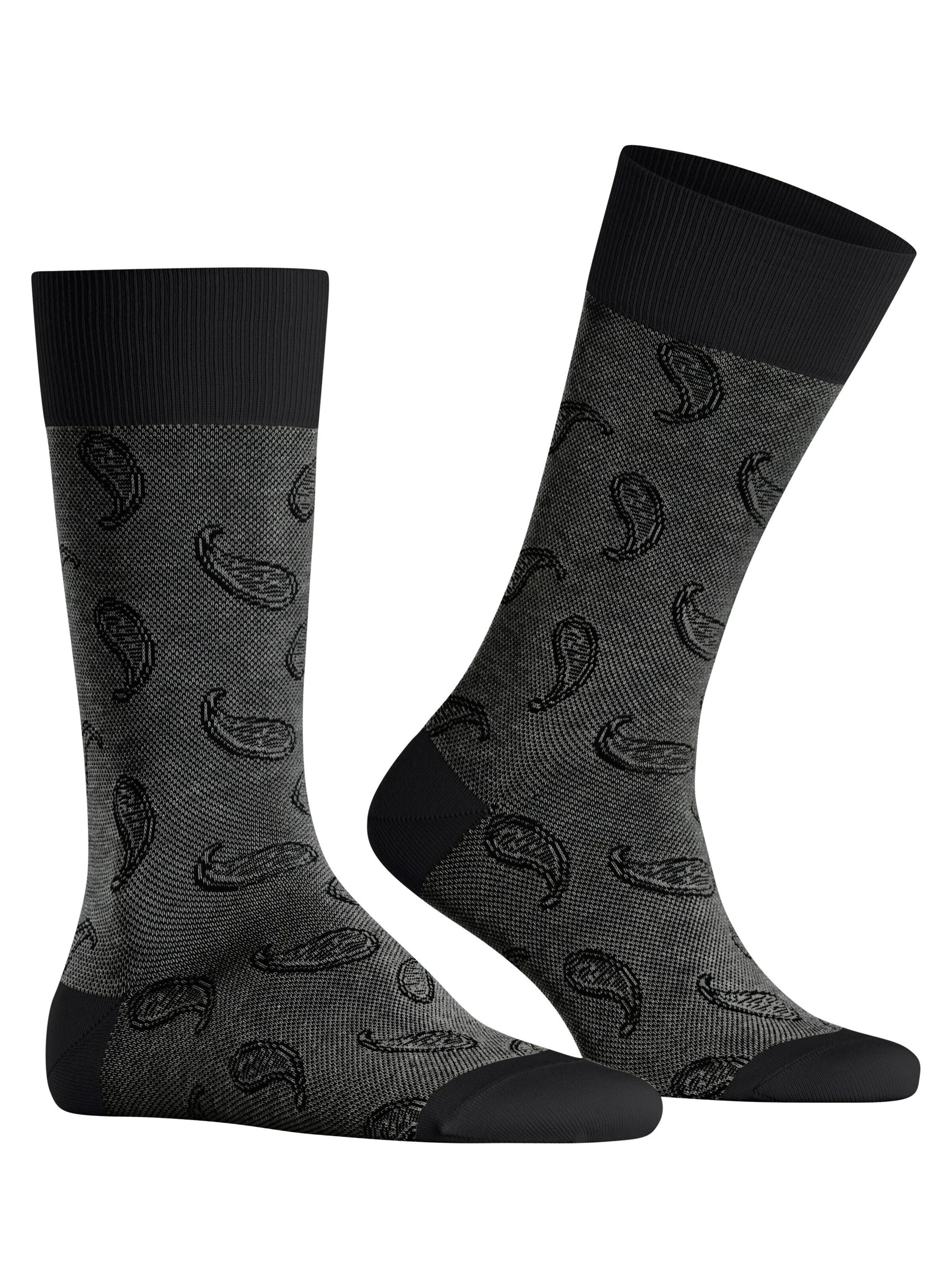 BURLINGTON Socken 'Paisley'‌‌‌‌ in Schwarz