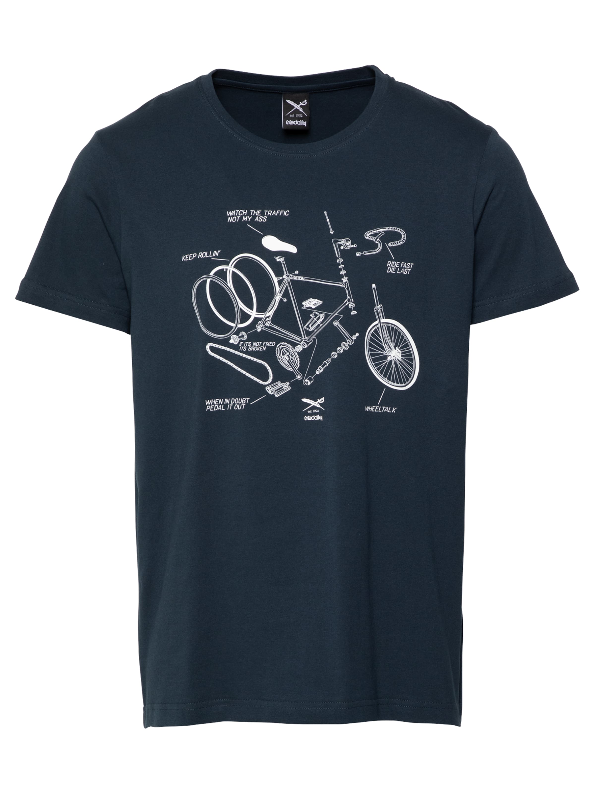 Iriedaily T-Shirt 'Bikeplosion' in Blau: Vorderseite