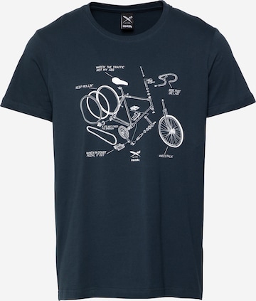 Iriedaily Koszulka 'Bikeplosion' w kolorze niebieski: przód