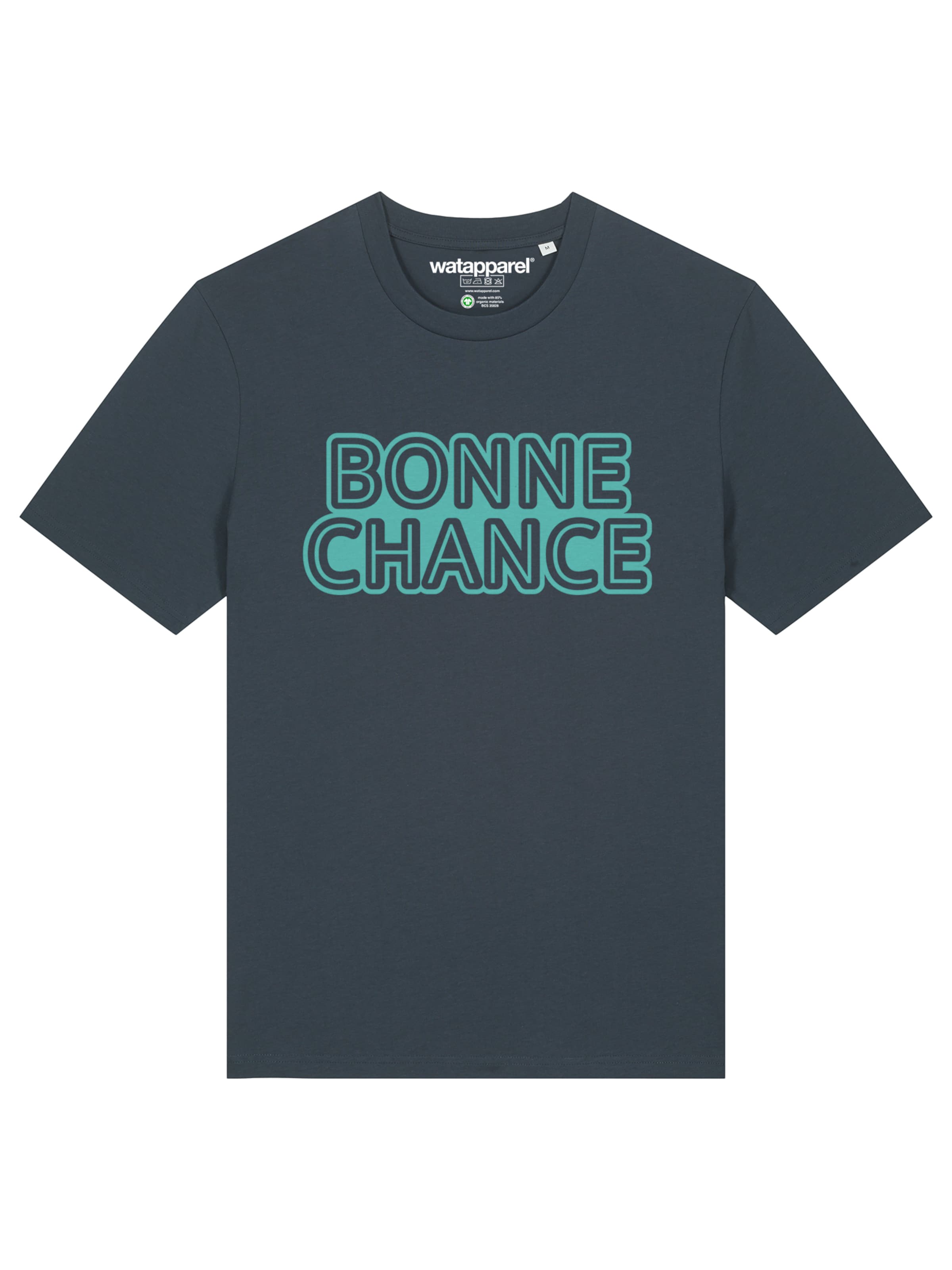 Maglietta 'Bonne Chance' di Watapparel in grigio: frontale