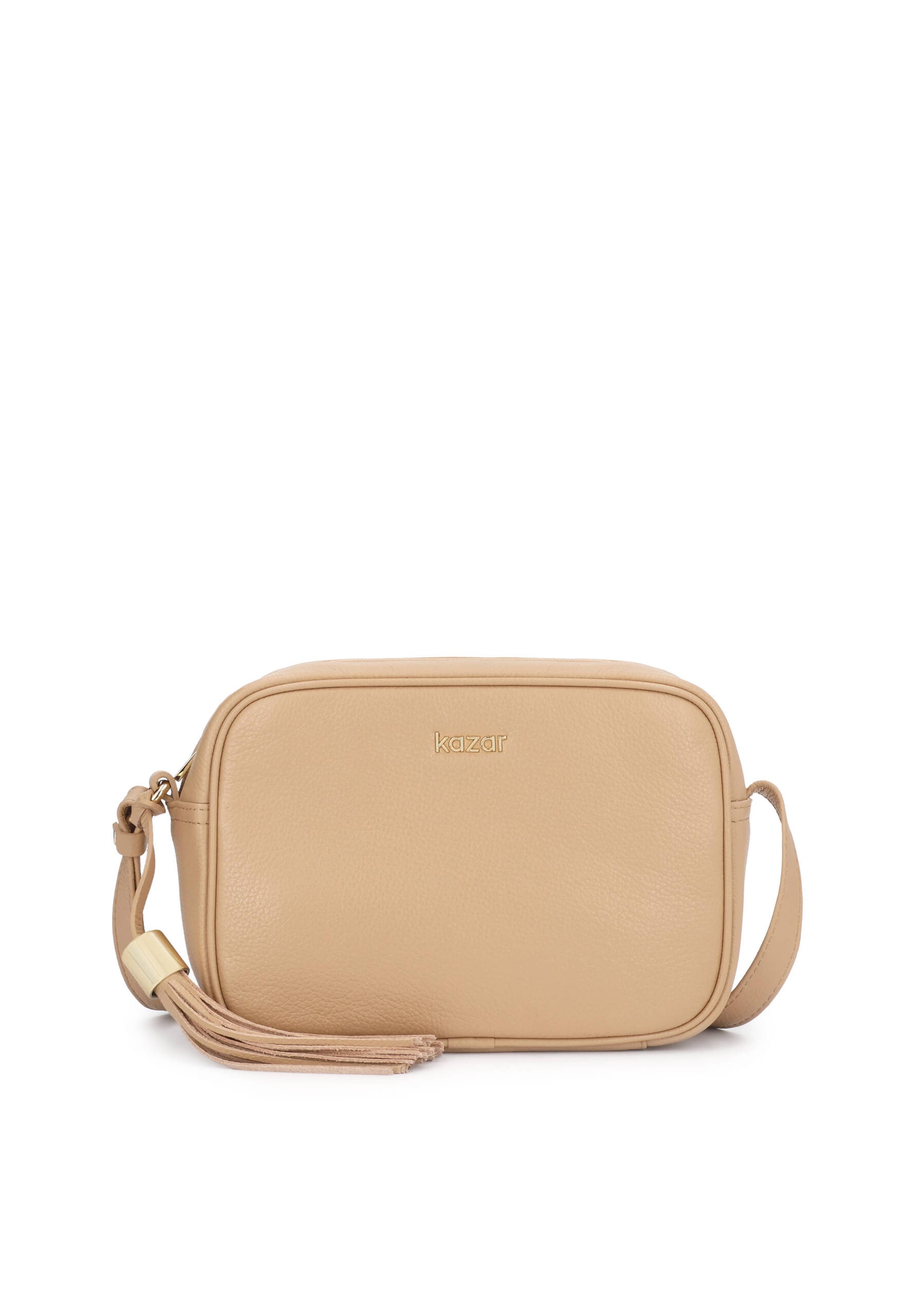 Sac à bandoulière Kazar en beige : devant