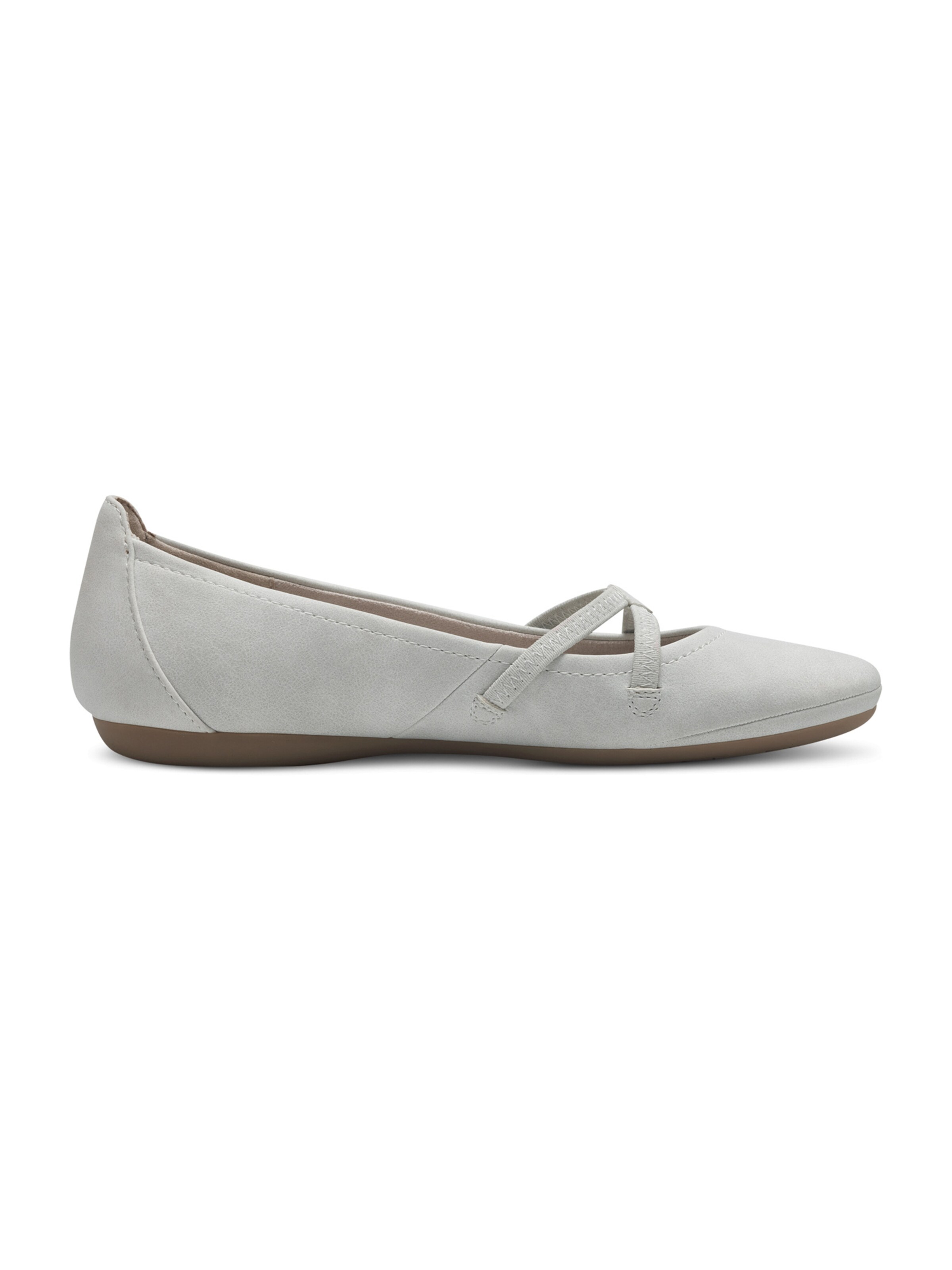 Tamaris Ballet Flats with Strap in Grey