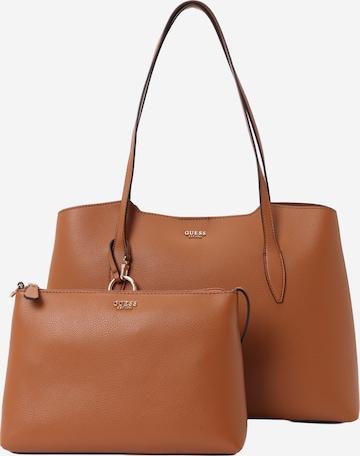 GUESS Μεγάλη τσάντα 'Melody' σε καφέ: μπροστά