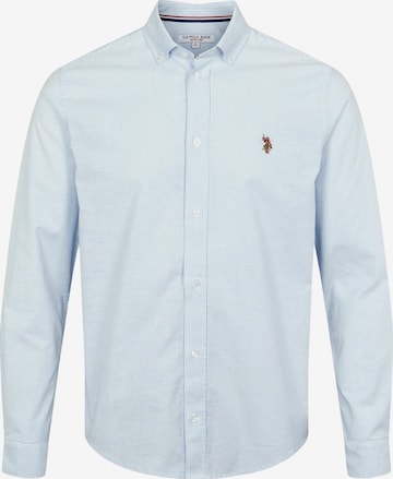 U.S. POLO ASSN. Button Up Shirt 'UMCalvert' in Blue: front
