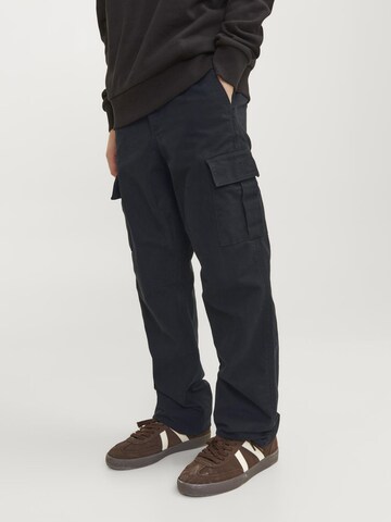 Jack & Jones Junior Wide leg Trousers 'JPSTKane JJBarkley' in Black: front