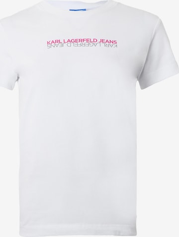 KARL LAGERFELD JEANS Тениска в бяло: отпред