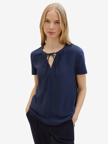 TOM TAILOR Blouse in Blauw: voorkant