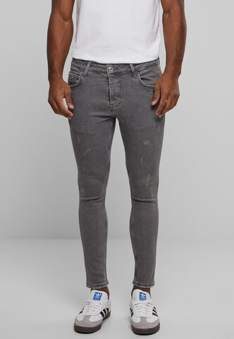 2Y Premium Skinny Jeans in Grey: front