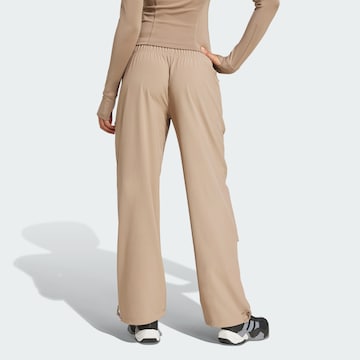 ADIDAS PERFORMANCE Wide leg Sportbroek 'Essentials' in Bruin