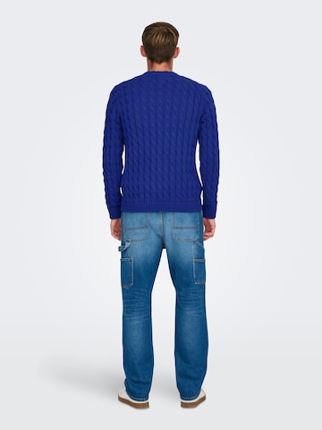 Only & Sons Trui 'ONSKicker' in Blauw