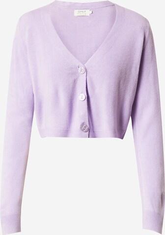 Cardigan 'Sunny' ONLY en violet : devant