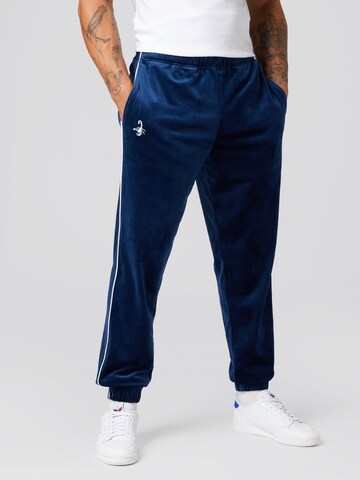 VIERVIER Tapered Pants 'Paul' in Blue: front