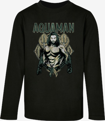 ABSOLUTE CULT Shirt 'Aquaman - Scales' in Zwart: voorkant