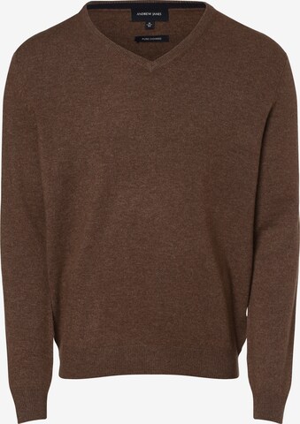 Pull-over Andrew James en marron : devant