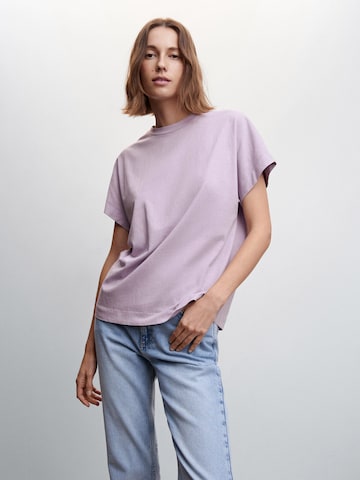 MANGO Тениска в лилав: отпред