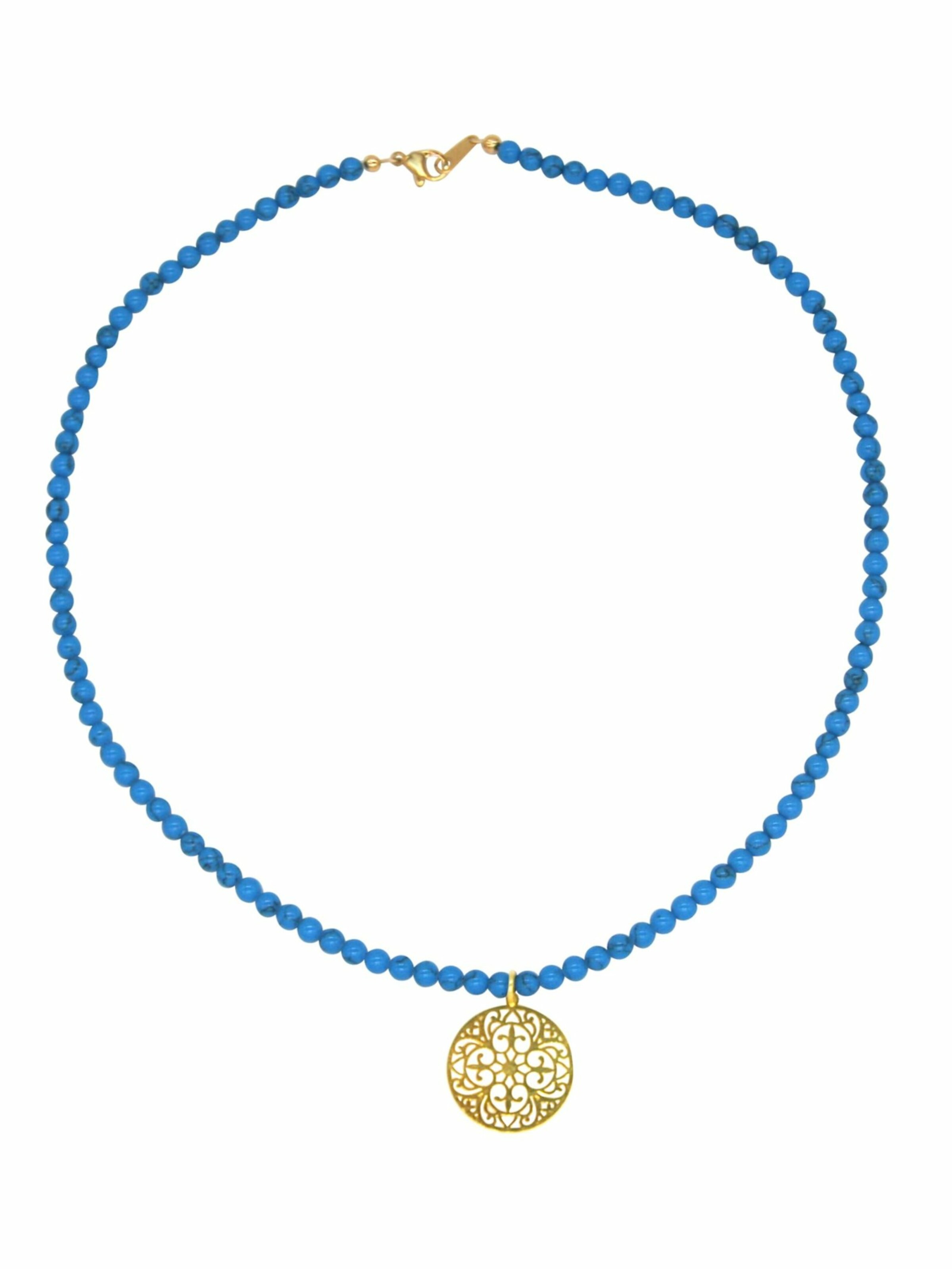 Gemshine Kette mit Anhänger in Gold: Vorderseite