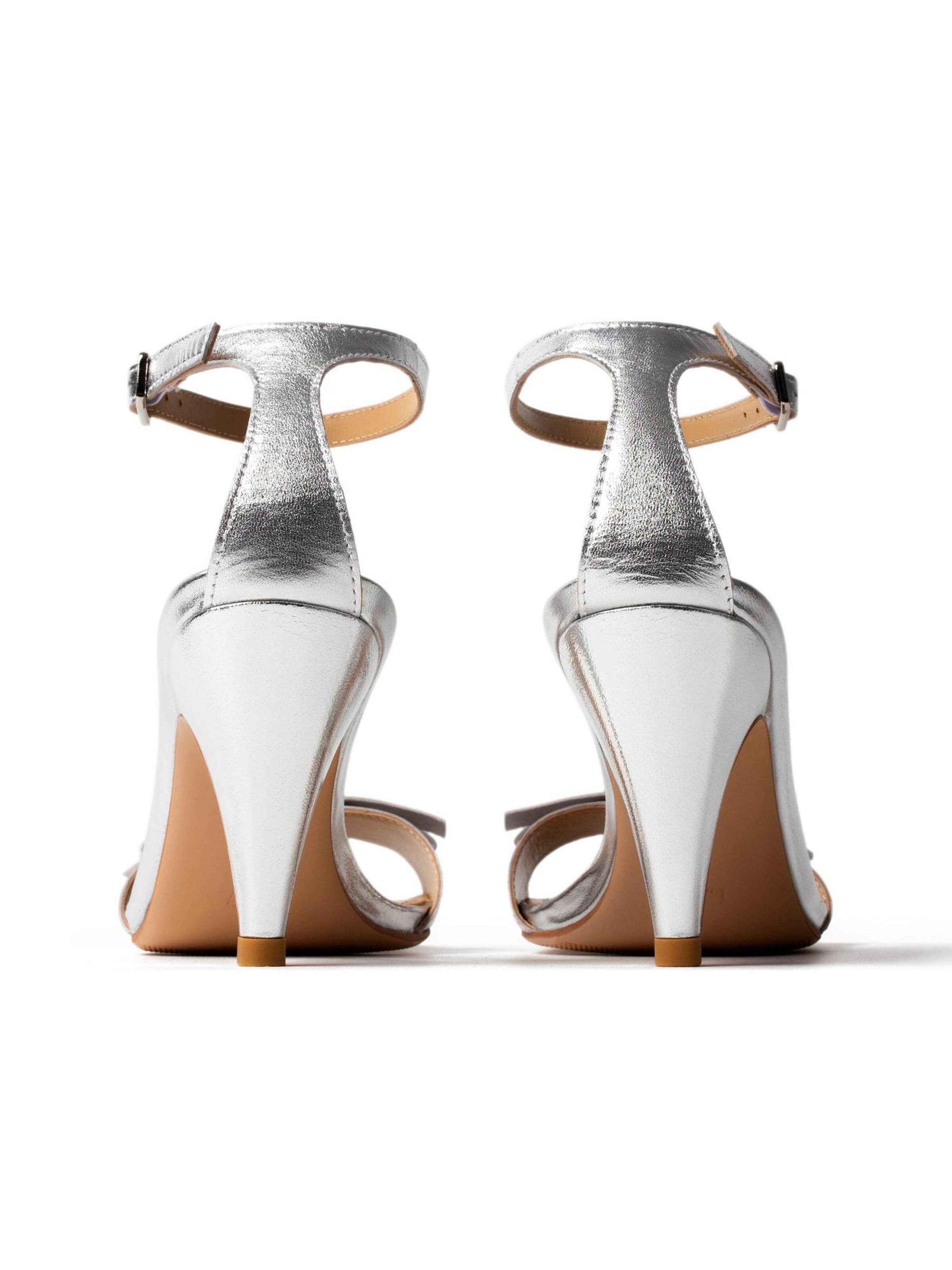 L37 HANDMADE SHOES - Sapatos de salto 'DREAMS IN MOTION' em prata