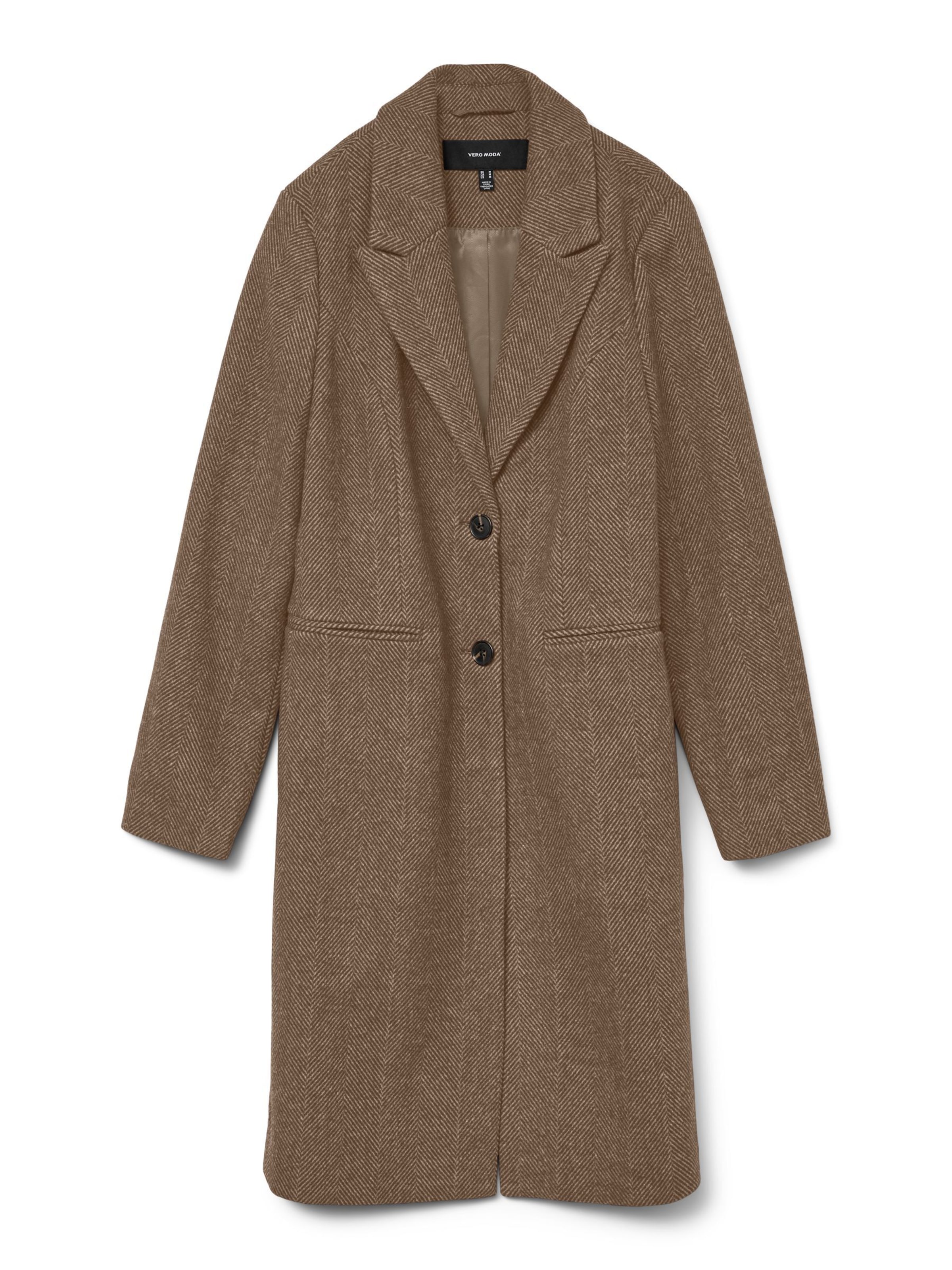 VERO MODA Between-seasons coat in Brown: front