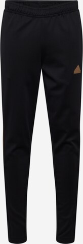 Tapered Pantaloni sportivi 'TIRO' di ADIDAS SPORTSWEAR in nero: frontale