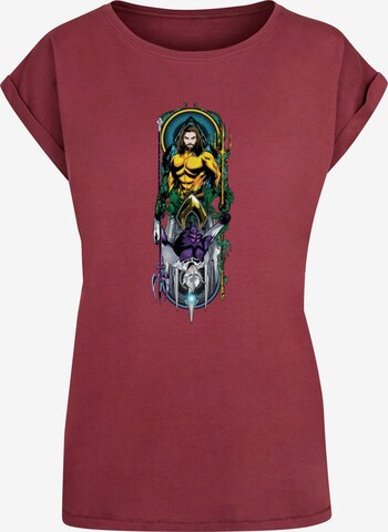 ABSOLUTE CULT Shirt 'Aquaman - Ocean Master' in Red: front