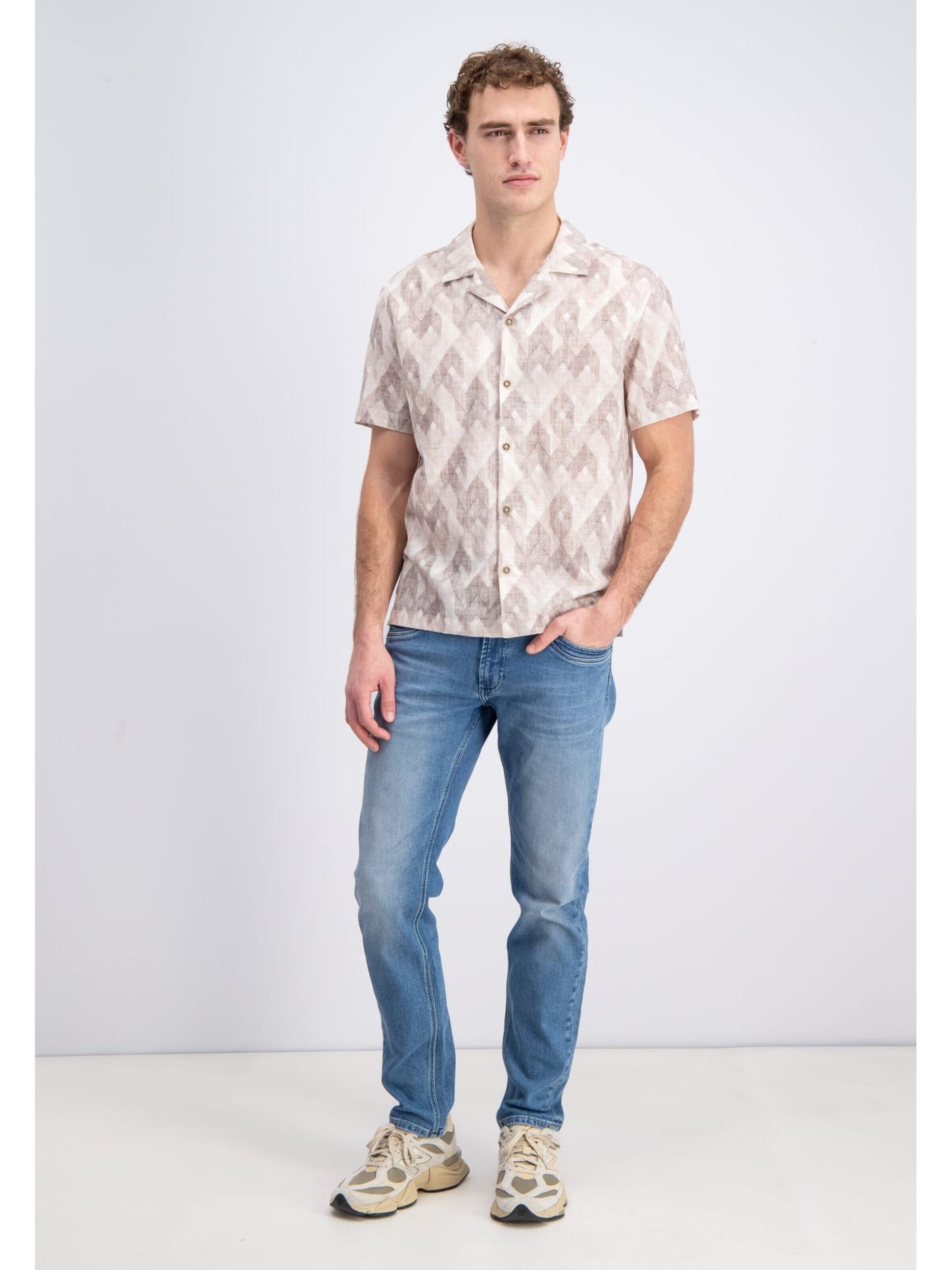 Gabbiano Comfort fit Button Up Shirt 'Roman' in Beige