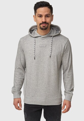 INDICODE JEANS Sweatshirt 'Bentley' in Grijs: voorkant